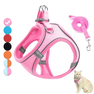 Cat and dog Reflective Harnesses And Leashes Set