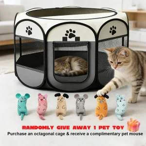 Foldable Octagonal Pet Playpen & Portable Tent