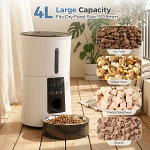 JHK 4L Automatic WiFi Timed Cat Food Dispenser