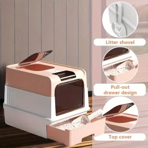 Litter Box With Enclosed Litter Tray